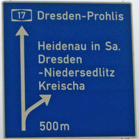 Bild vergrern: Abfahrt Nr. 5 von der A17 fhrt nach Heidenau.